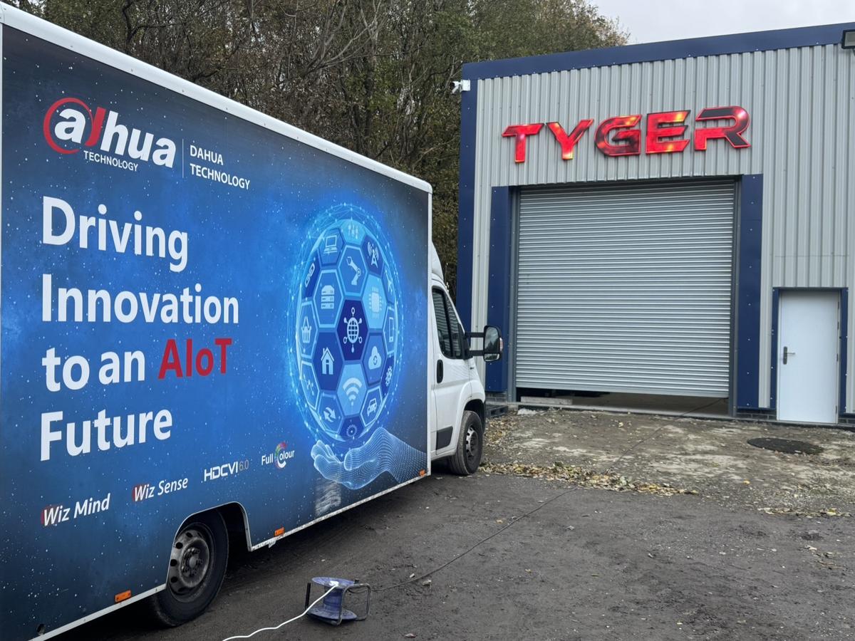 Dahua Technology demonstration truck parked outside the Tyger Security unit